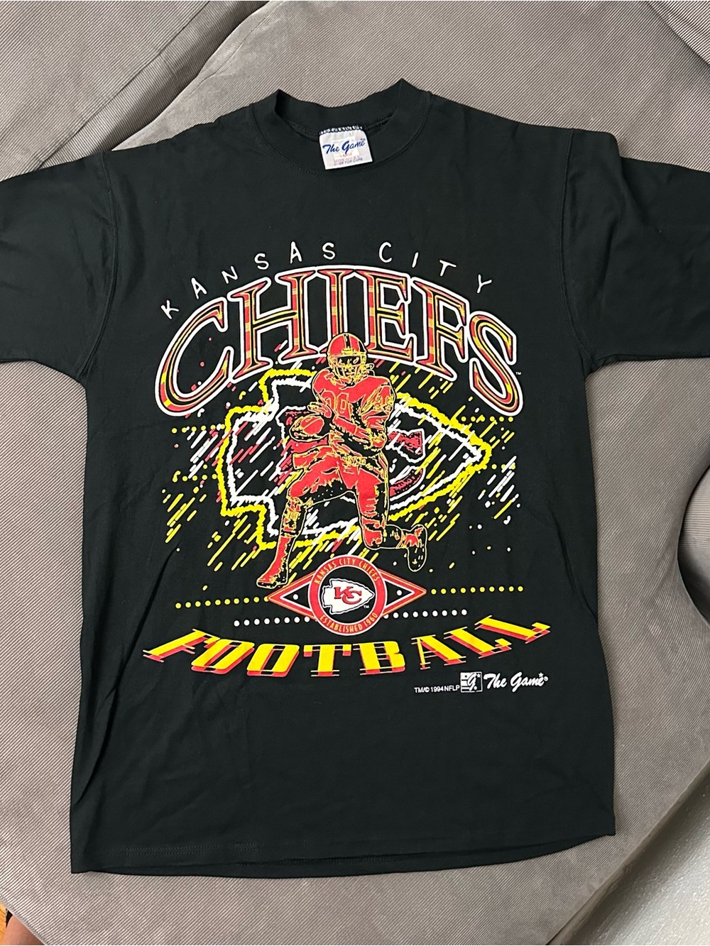 Vintage Rare 90s The Game Kansas City Chiefs Football Tee Shirt XL